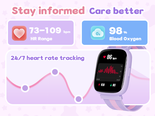 Smart Watch for kids Heart Rate