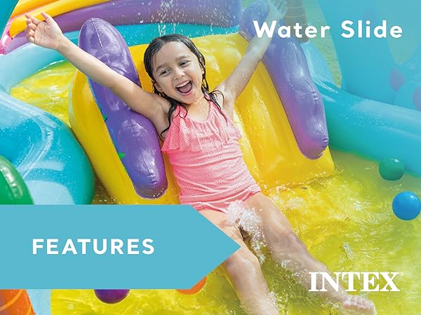 Intex 11ft x 7.5ft x 44in Dinoland Play Center Kiddie Inflatable Swimming Pool Caro1