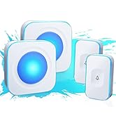 Wireless Doorbell 1200 feet Waterproof Door Bell with 2 Buttons with Different Tones Operating at...