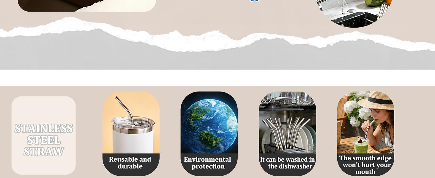 reusable straw stainless steel