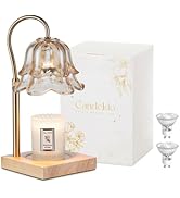 Candeldo Candle Warmer Lamp with Timer: Flower Gold Candle Lamps Height Adjustable Wax Melt Home ...
