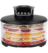 Food Dehydrator FD906 – 5 Tray Adjustable, BPA-Free – 4-Hour Quick Drying, Even Heat, Easy Temp C...