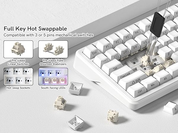a fully hot-swappable mechanical keyboard