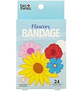 BioSwiss Bandages, Flowers Shaped Self Adhesive Bandage, Latex Free Sterile Wound Care, Fun First...