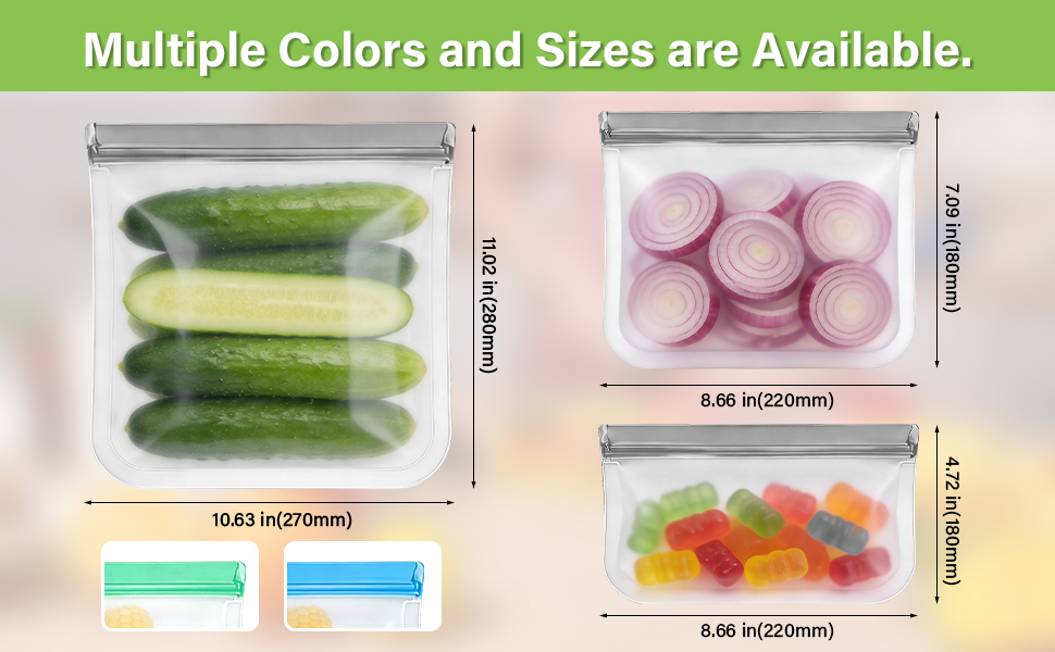 Silicone Zip Lock Bags for Food Storage