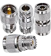 UHF to N Connector Kit N-Type Male/Female to SO239 UHF Male/Female RF Coaxial Adapter for Extensi...