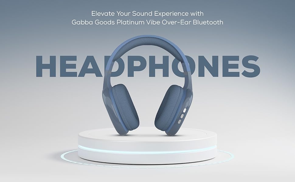 Over Ear Blue Bluetooth Headphones, Wireless On Ear Headphones, Comfortable, Noise Isolation, 