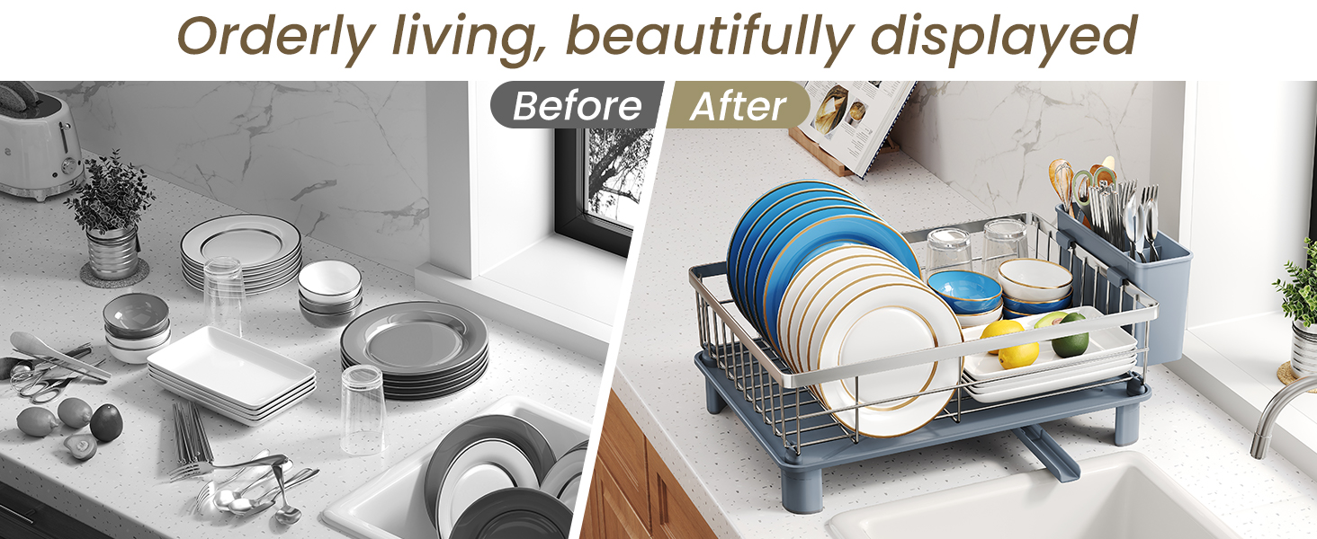 silver dish drying rack