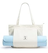 WLLWOO WLLWOO Yoga Bags for Women with Yoga Mats Bags Carrier Carryall Canvas Tote for Pilates Sh...