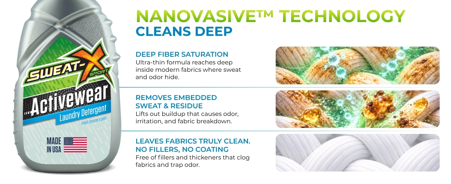SweatX stain remover detergent odor eliminator