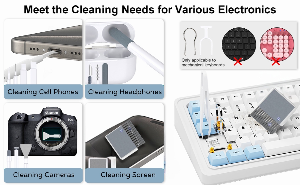 tech gifts for men, kit, phone cleaning kit, phone cleaner, keyboard cleaner kit, 