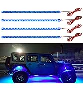 YM E-Bright Blue Led Strip Lights for Cars, 30CM Waterproof Car Underglow Lights Motorcycles Golf...