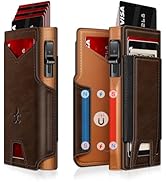 Wallet for Men Wallet with Slim Pop Up Card Holder 9-13 Cards, Bifold Minimalist Smart Wallet RFI...