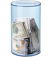 Hicocool Clear Piggy Bank for Adults Kids Must Break to Open, Blue Acrylic Piggy Bank Unopenable ...