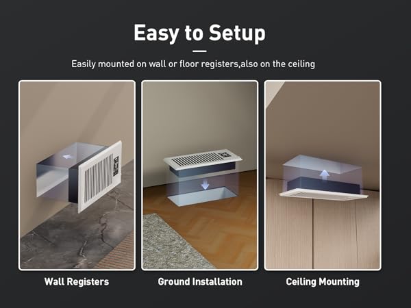 4" x 10" Smart Vent Quiet Air Booster Register Fan Ceiling register booster fan HVAC Air Boosting