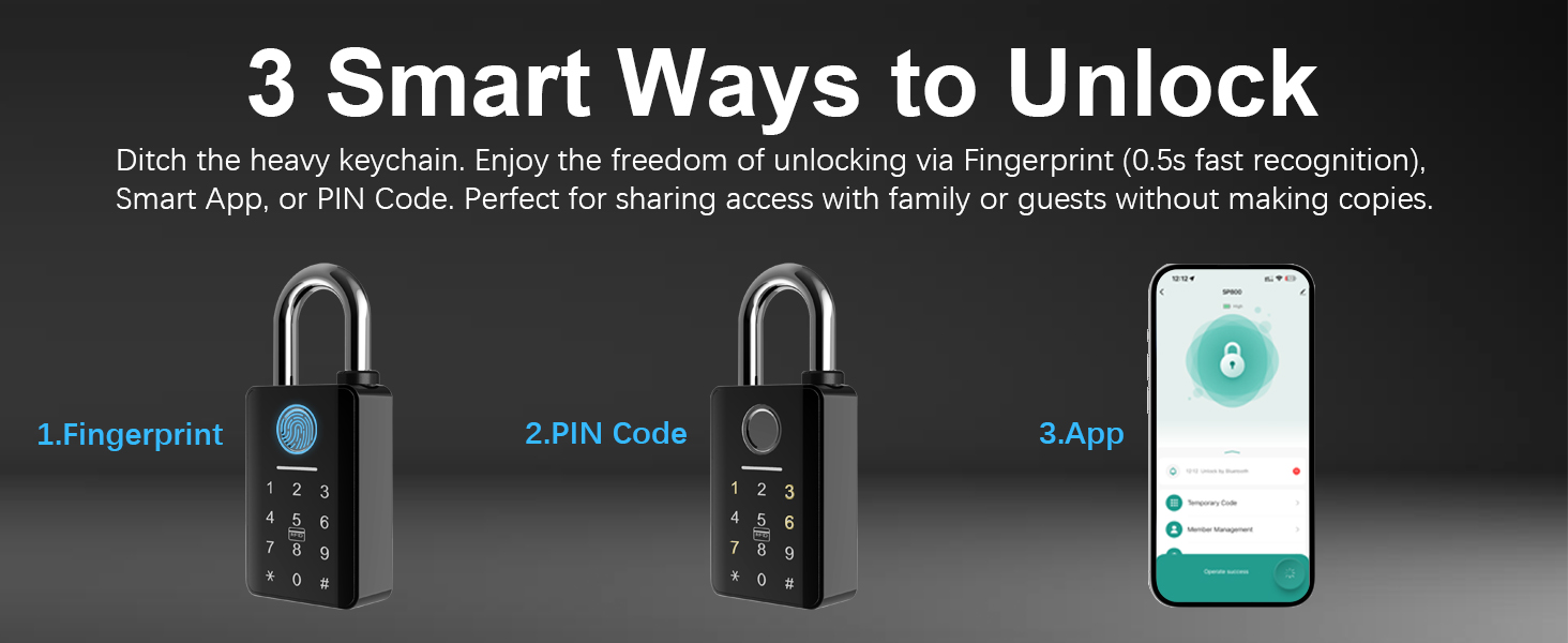 FINGERPRINT PADLOCK WITH TUYA