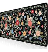 HAOCOO Black Desk Pad for Keyboard and Mouse, Large Mouse Pad for Desk, Non-Slip Keyboard Mat, Co...
