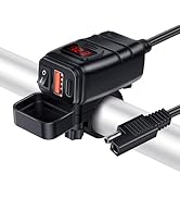 RANDPOW Motorcycle Phone Charger, 6.4A Dual USB Quick Charge 3.0 Type C PD Motorcycle USB Charger...