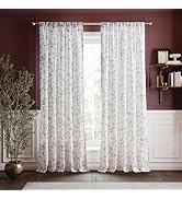 Ted Baker Botanical Light-Filtering Window Curtains for Living Room - 50" x 84" - Set of 2 Curtai...