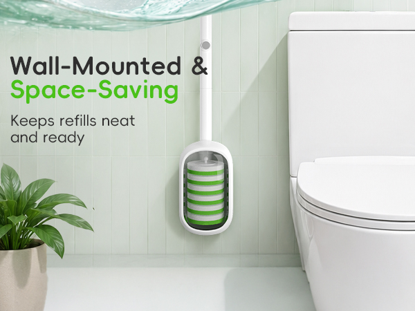 Green Disposable Toilet Brush