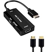 Musou PS2 to HDMI Adapter,PS2 HDMI Cable Converter Support 4:3/16:9 Screen Works for PlayStation ...
