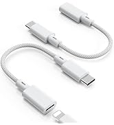 ZOOAUX PRO Lightning Female to USB C Male Adapter (2 Pack), Fast Charging &amp; Data Transfer, Lightn...