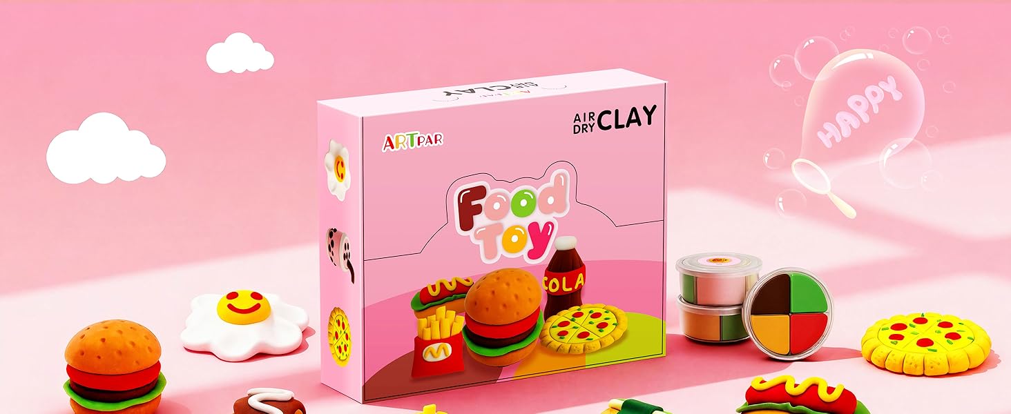 air dry clay mini food kit