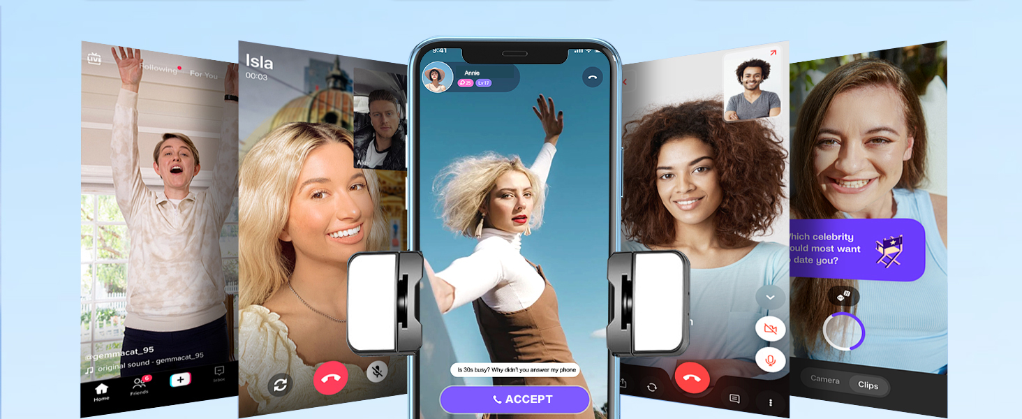 phone stand for recording phone tripod phone holder for recording face tracking tripod