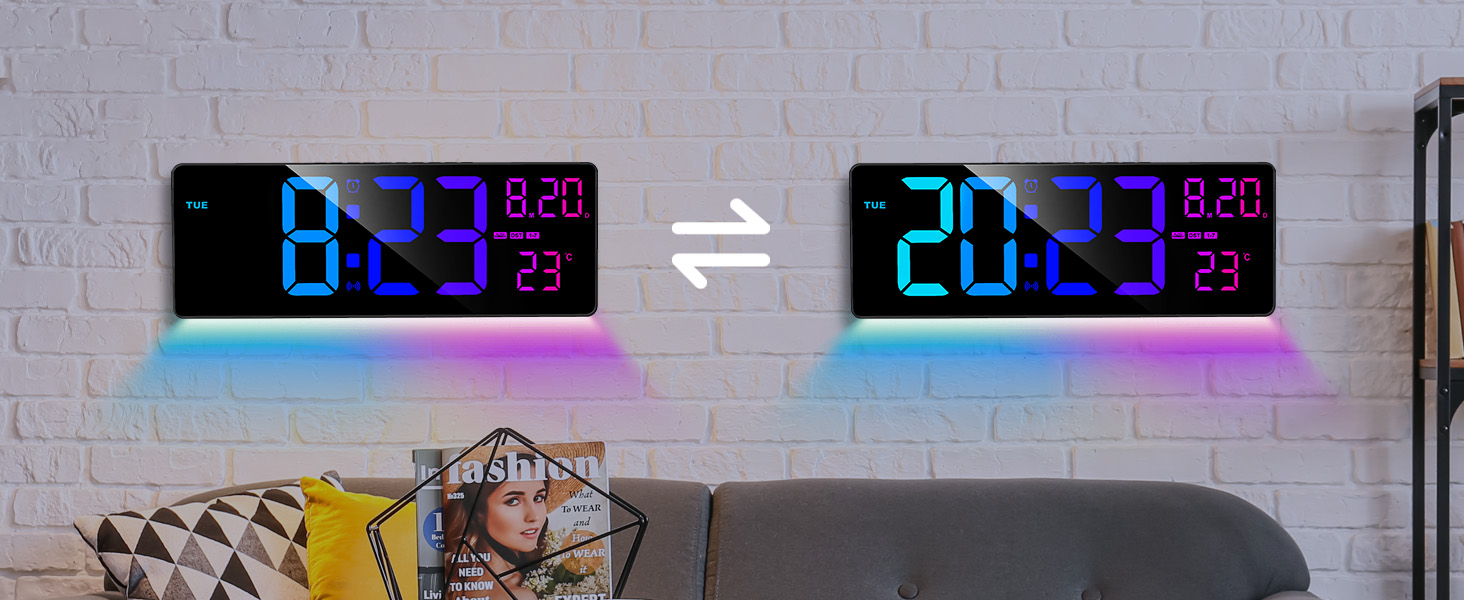 digital wall clock