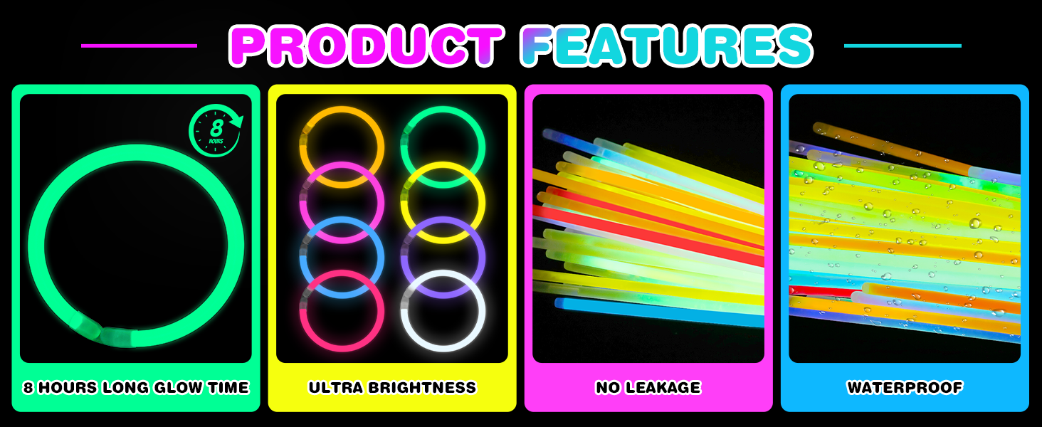 glow sticks bulk party pack