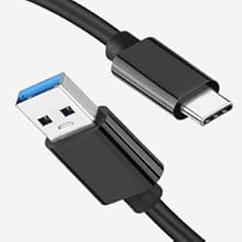 ROOFULL BY21-Y external cd dvd drive has USB type-A and type-C 2 kinds of connectors on data cable