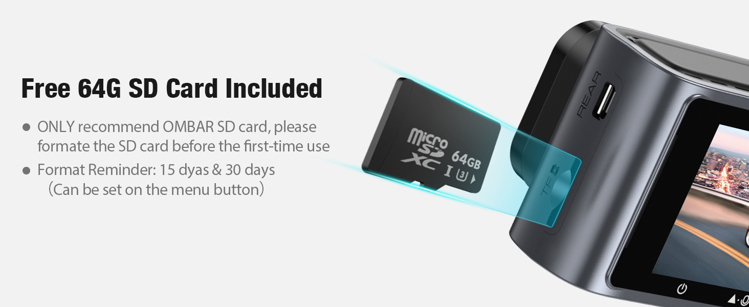 dashcam front and rear