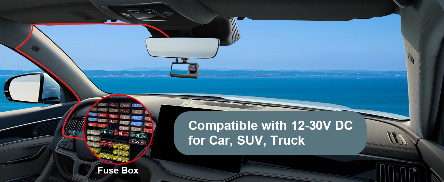 Range Tour Dash Cam Hardwire Kit USB-C Port, 5V/2.5A (also suitable for 1- 2A)