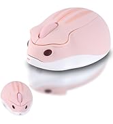 elec Space Cute Animal Hamster Shape Wireless Mouse - Silent, 3-Button Design for Laptop & PC; In...