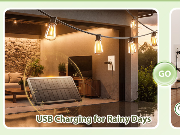 solar string lights outdoor waterproof