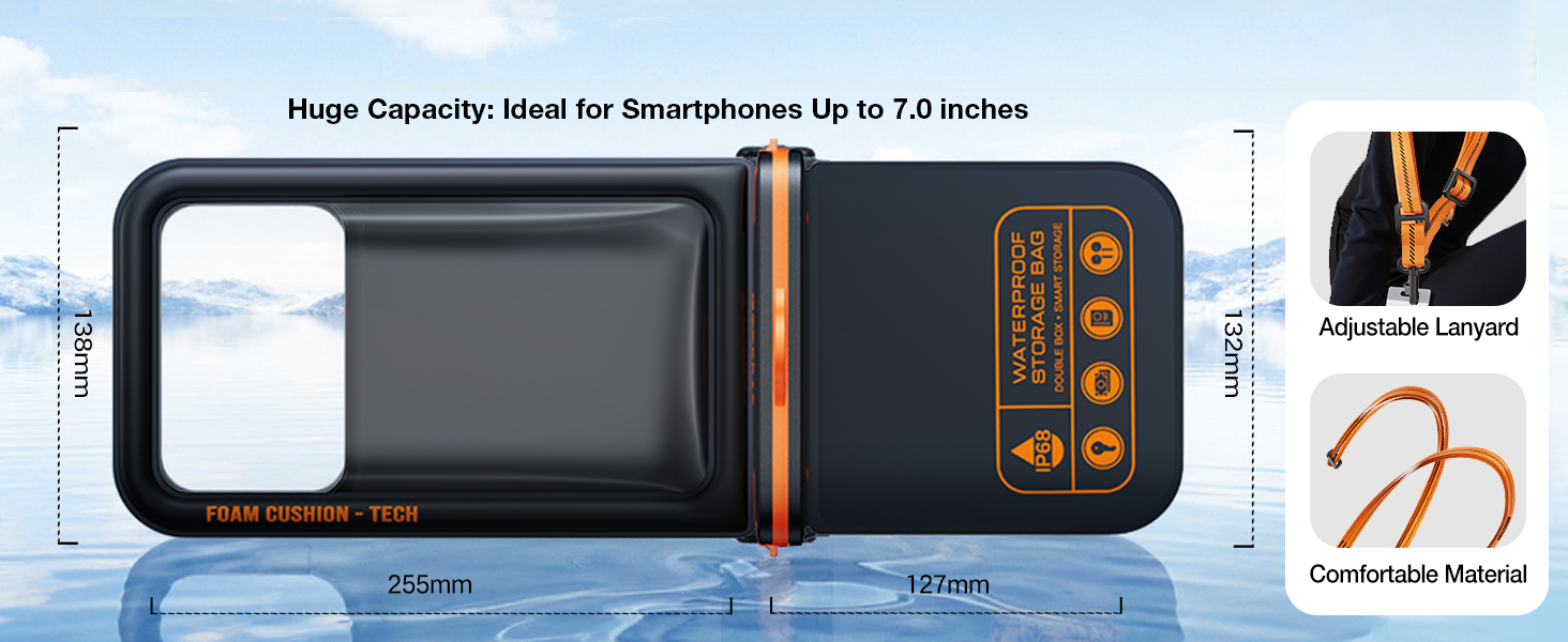 waterproof phone case with lanyard