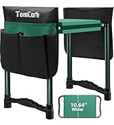 TomCare Garden Kneeler and Seat 10.64” Wider Larger Soft Kneeling Pad Garden Bench with 2 Large T...