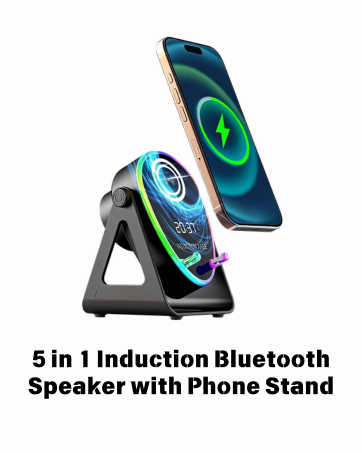 5 in 1 Induction Bluetooth Speaker with Phone Stand