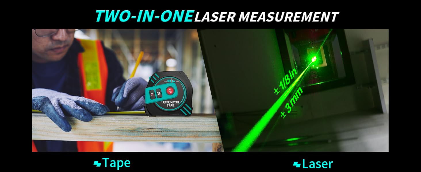 laser measurement:tape and laser