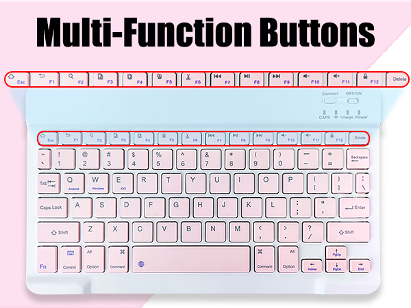 HD 10/10 Plus Keyboard case-Pink+-3-1