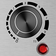 Aadjustable thermostat control and indicator light