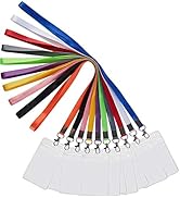 YOUOWO 10 Pack Lanyard with Badge Holders Neck Office Lanyards for id Holder 10 Colors ID Badges ...