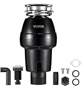 VEVOR Garbage Disposal, 3/4 HP 3260RPM DC Motor, Continuous Feed Food Waste Sink Disposer, 3-Bolt...
