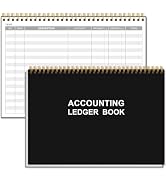 Accounting Ledger Book - A5 Ledger Book for Bookkeeping, Small Businesses &amp; Personal Use, Expense...