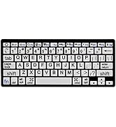 HXMJ-Large Print Bluetooth Mini Keyboard Compatible with Apple iPad, iPhone, iPod,MacBook for Vis...