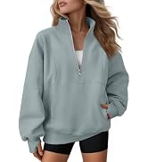 AUTOMET Womens Quarter Zip Oversized Sweatshirts Teen Fleece Pullover Hoodies 2025 Mock Neck Swea...