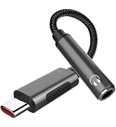 USB C Headphone Adapter for Samsung S26 Ultra S25 FE S23 A17 A16 Flip USB C to 3.5mm Dongle Audio...