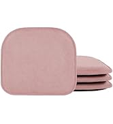 PAGGED Pink Kitchen Chair Cushions Set of 4, Memory Foam Chair Pads for Dining Non Slip Soft Seat...