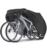 Sportneer Bike Cover: 210T Waterproof Outdoor Bicycle Covers for 1 or 2 Bikes with Lock Hole &amp; St...