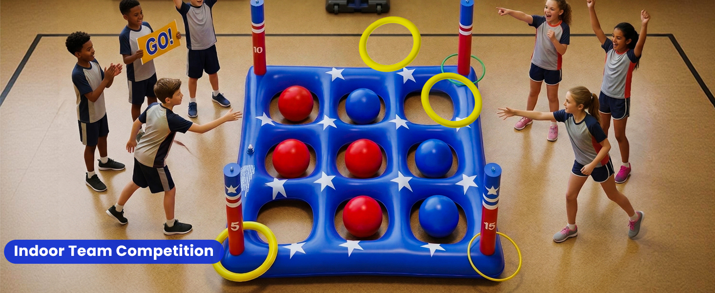 Indoor Tic-Tac-Toe game and Ring Toss Games